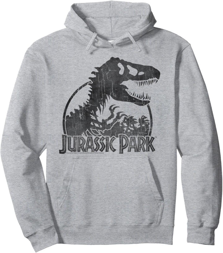 Jurassic Park Classic T-Rex Skeleton Logo Pullover Hoodie