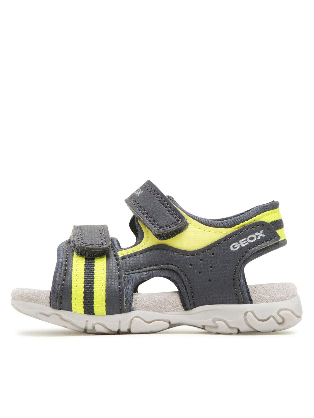 Geox Baby-Jungen B FLAFFEE Boy Sandal, Navy/Fluo Yellow, 20 EU