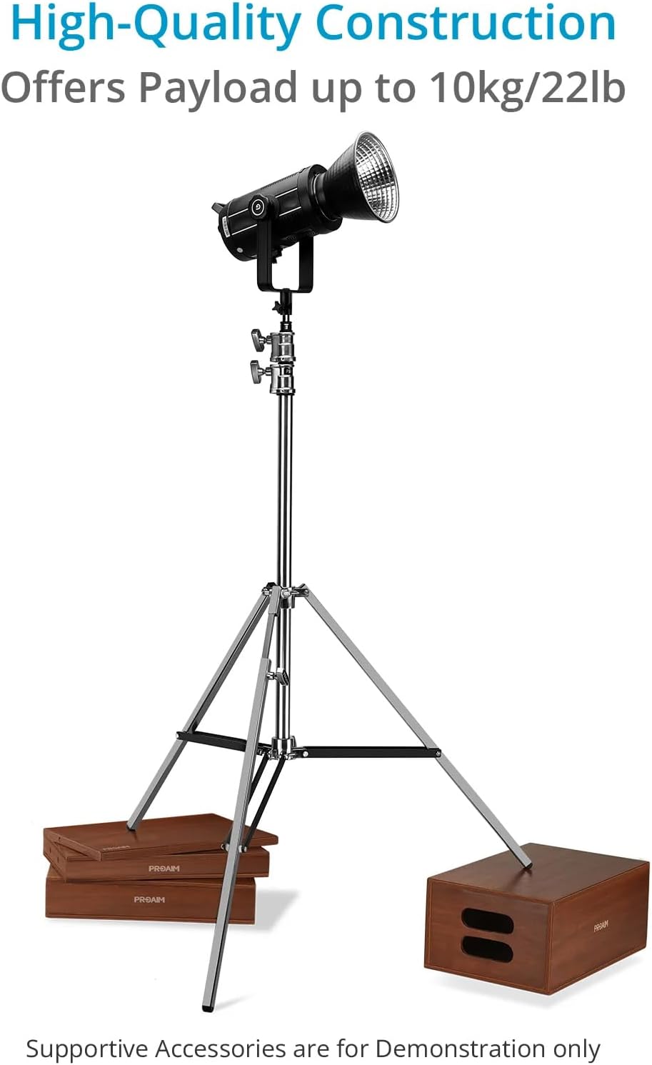 PROAIM Ninja Double Riser Stand for Lights & Studio Photography. Payload up to 10kg/ 22lb. Maximum H