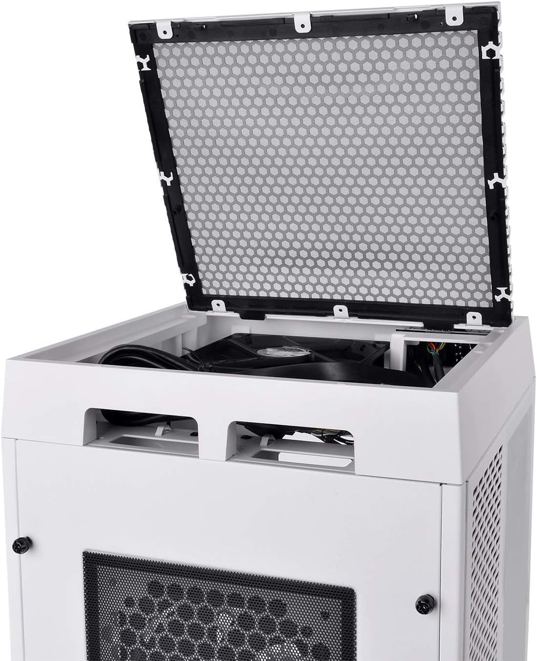 Thermaltake The Tower 100 Mini Snow Mini-ITX-PC-Gehäuse 3 x gehärtetes 4mm Glasseitenteil weiss CA-1