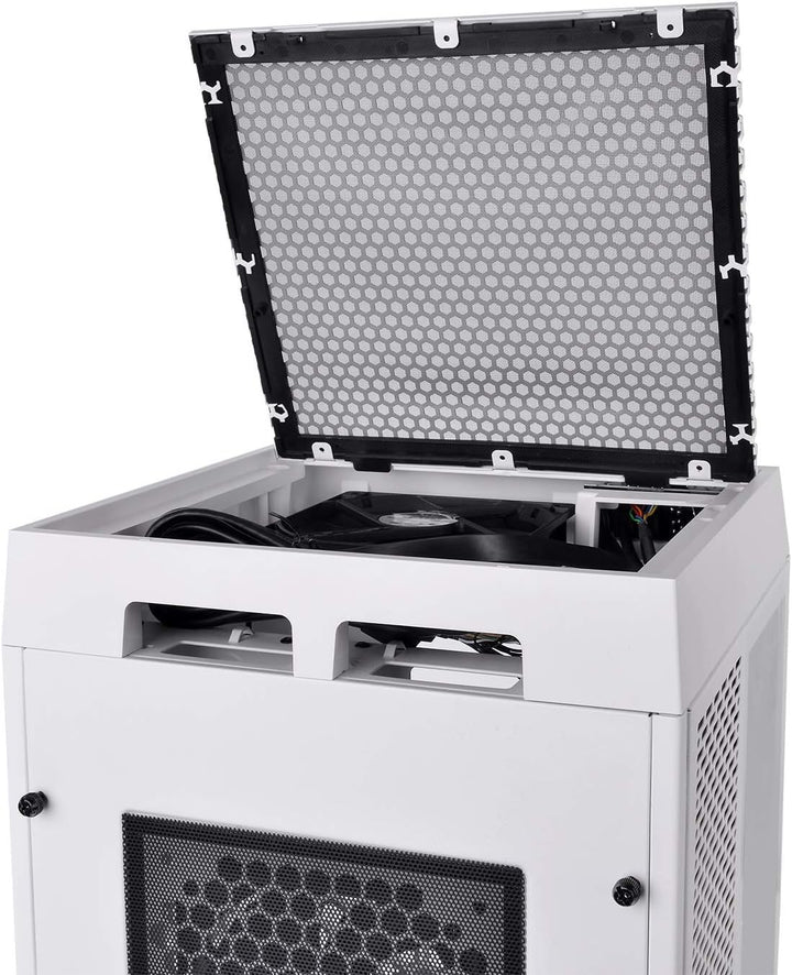 Thermaltake The Tower 100 Mini Snow Mini-ITX-PC-Gehäuse 3 x gehärtetes 4mm Glasseitenteil weiss CA-1