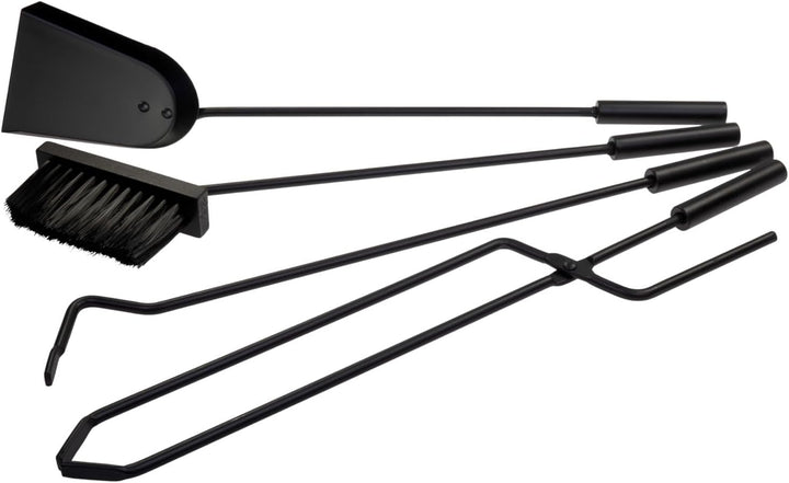 raik Kaminbesteck Set Oskar 4-teilig inkl. Rindsleder Ofenhandschuh bronze Kamingarnitur mit Stahlgr