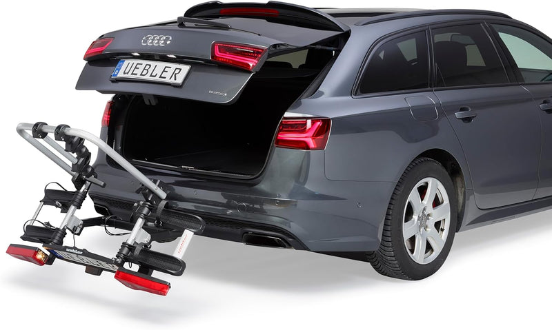 Uebler AHK I21 15900 Fahrradträger mit klappbarem Aufsatz, 60°, für 2 Fahrräder Single, Single