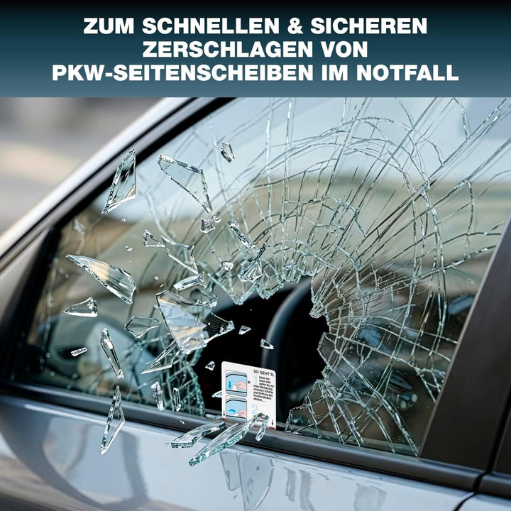 Wenn jede Sekunde zählt | Notfall-Rettungswerkzeug im Kreditkartenformat | Für PKW-Seitenscheiben, v