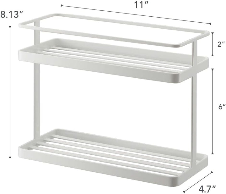 YAMAZAKI Home Arbeitsplatte Gewürzbehälter Aufbewahrung und Organizer Rack | Stahl, Einheitsgrösse,