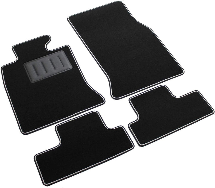 Das Teppich Auto, sprint03101, FuÃŸmatten Teppiche Schwarz rutschfest, verstÃ¤rkter Rand, zweifarbig