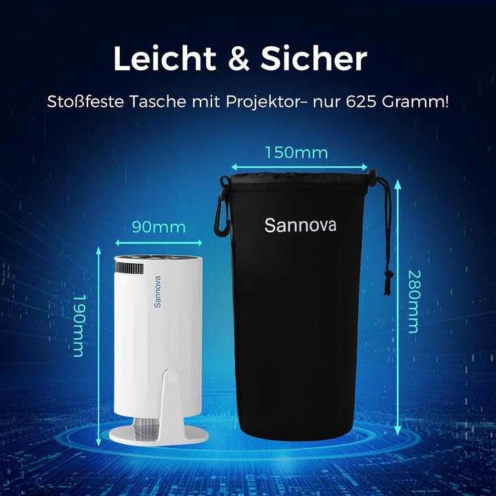 Mini Beamer, Projektor 4k 1080P Unterstützt, 5G WiFi, 200 ANSI, Android 11, Automatischer Trapezkorr