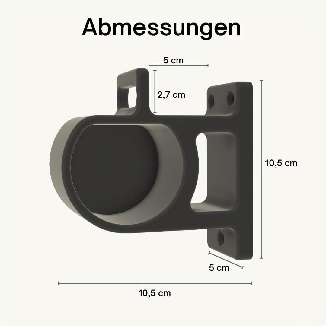 Wandhalterung Typ 2 Ladekabel seitlich | EV Steckerhalter mit Kabelhalter | Made in Germany | wetter