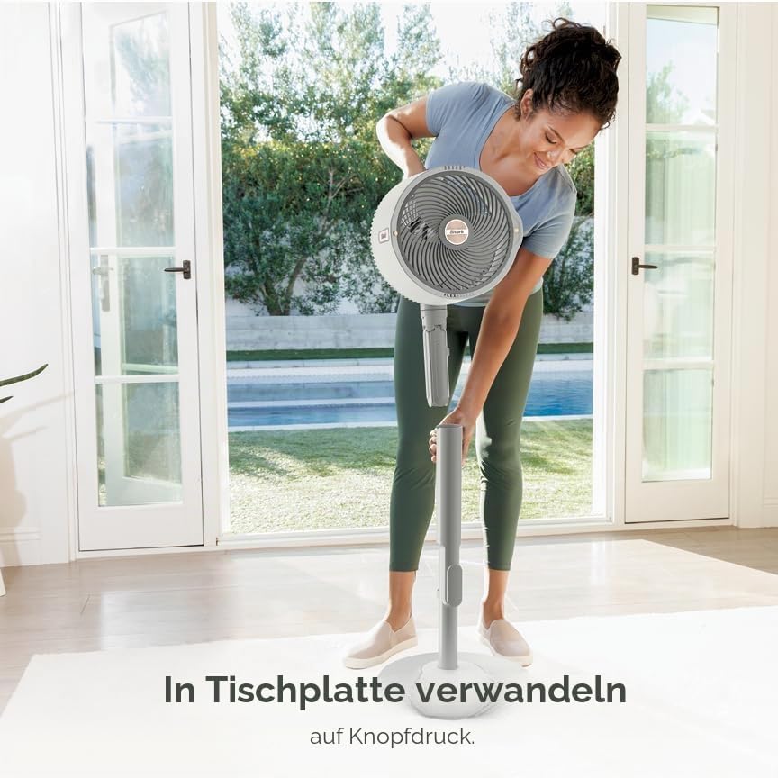 Shark FlexBreeze Pro Nebelventilator – Indoor & Outdoor, Integriertes Nebel, Sockel auf Tischplatte,