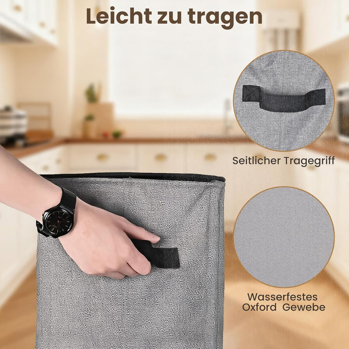 110L Pfandflaschen Sammelbehälter mit Deckel,Gross Pfandflaschen behälter mit Tragetasche,Flaschensa