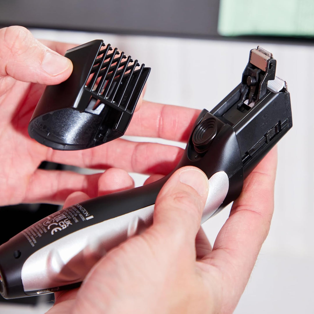 Remington Barttrimmer Herren Set MB320C (keramikbeschichtete Klingen, 9 Längeneinstellungen, Netz-/A