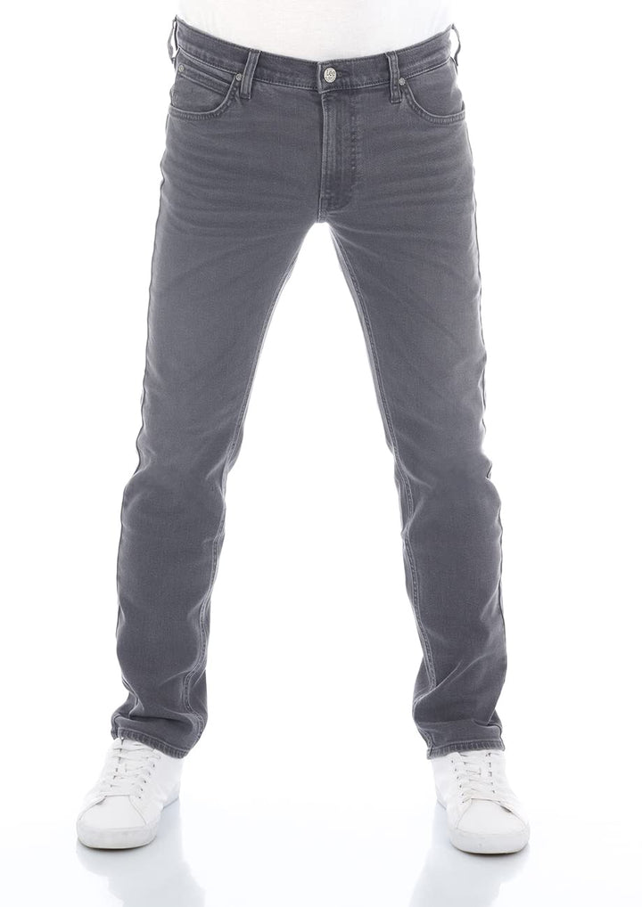 Lee Herren Jeans Regular Fit Daren Zip Fly Hose Straight Jeanshose Baumwolle Denim Stretch Blue Schw