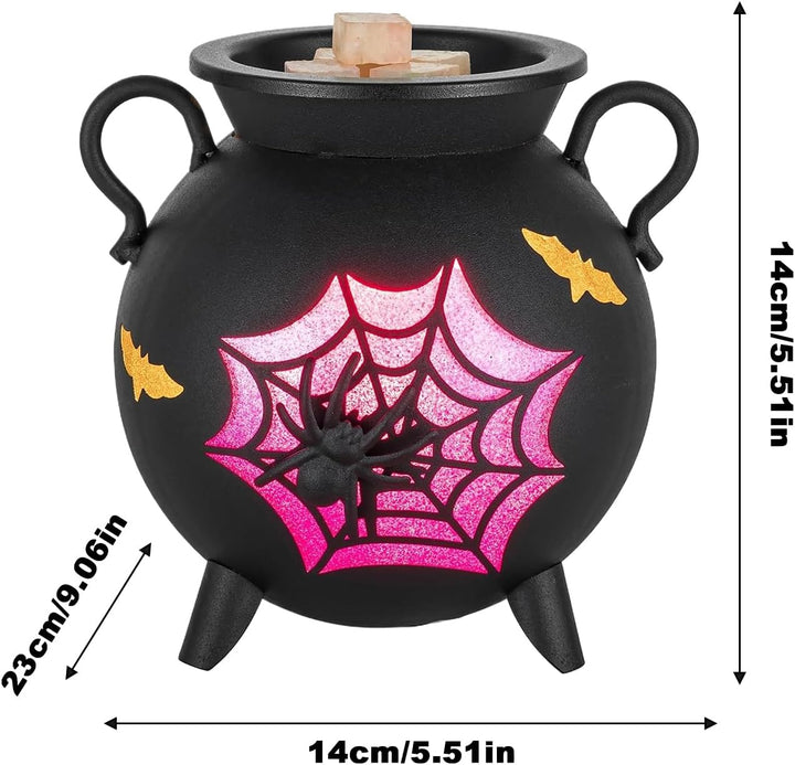 Halloween Duftwachswärmer - Hexenkessel Teelichtwärmer,Keramik Kesselform Elektrischer Duftverbreite