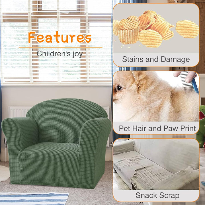 VanderHOME Kindersofa Bezug Sofas fürs Kinderzimmer Stretch Spandex Couchbezug Sofahusse fürs Kinder