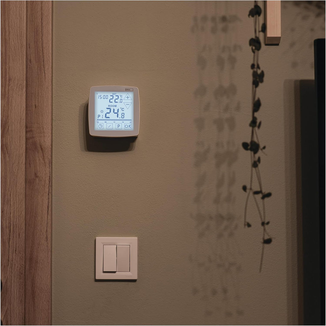 EMOS - digitaler Raumthermostat mit OpenTherm - programmierbar, drahtgebunden 230 V - Heiz-/Kühlsyst