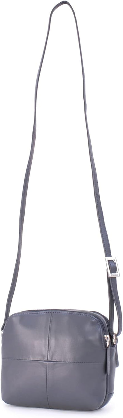 VISCONTI - Damen Leder Umhängetasche - Crossbody Bag/Handtasche Klein - Verstellbarer Schultergurt -