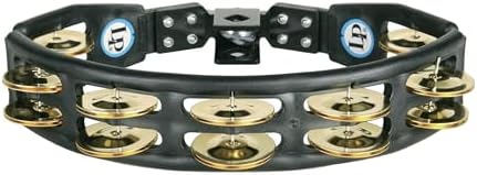LP Latin Percussion LP861580 Tambourin Cyclop schwarz montierbar Messingschellen zweireihig Brass Ji
