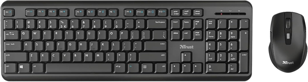 Trust 23945 TRU23945 ODY Silent Wireless Deskset Kabellos Tastatur, Maus-Set Deutsch, QWERTZ Schwarz