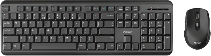 Trust 23945 TRU23945 ODY Silent Wireless Deskset Kabellos Tastatur, Maus-Set Deutsch, QWERTZ Schwarz