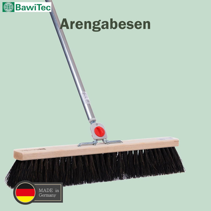 BawiTec Echt Arengabesen Breite 50cm 4-Loch Wechselsystem mit Stiel Länge 145cm nass- öl-beständig A