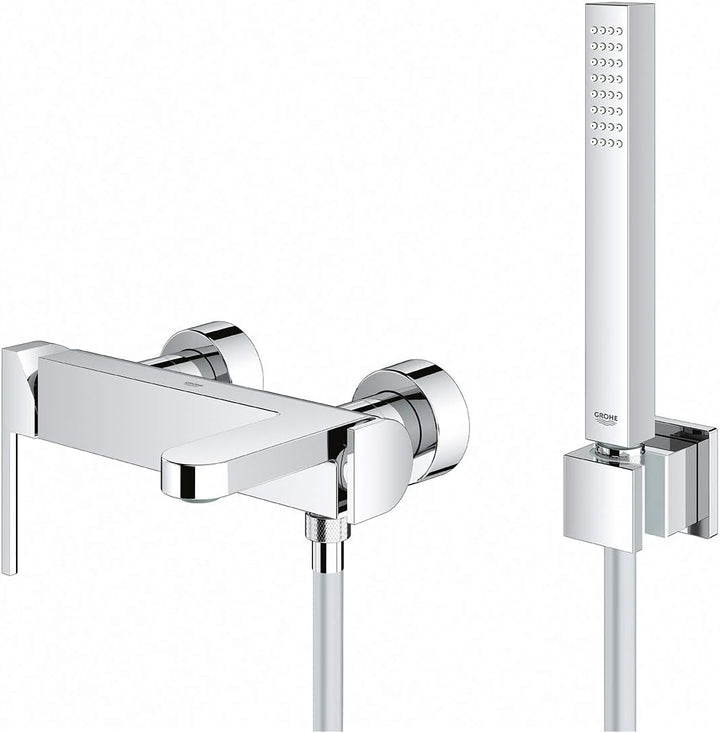 GROHE Plus | Badarmatur- Einhand-Wannenbatterie | mit Handbrause| chrom | 33547003 Chrom Einhand- Wa