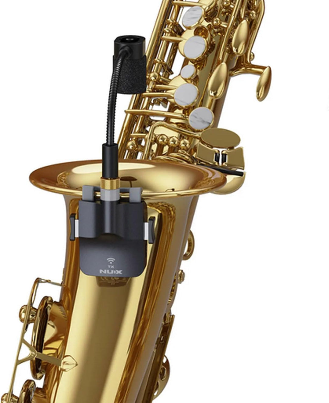Nux B6 Drahtloses Saxophon Mikrofon System Wireless + keepdrum Poliertuch