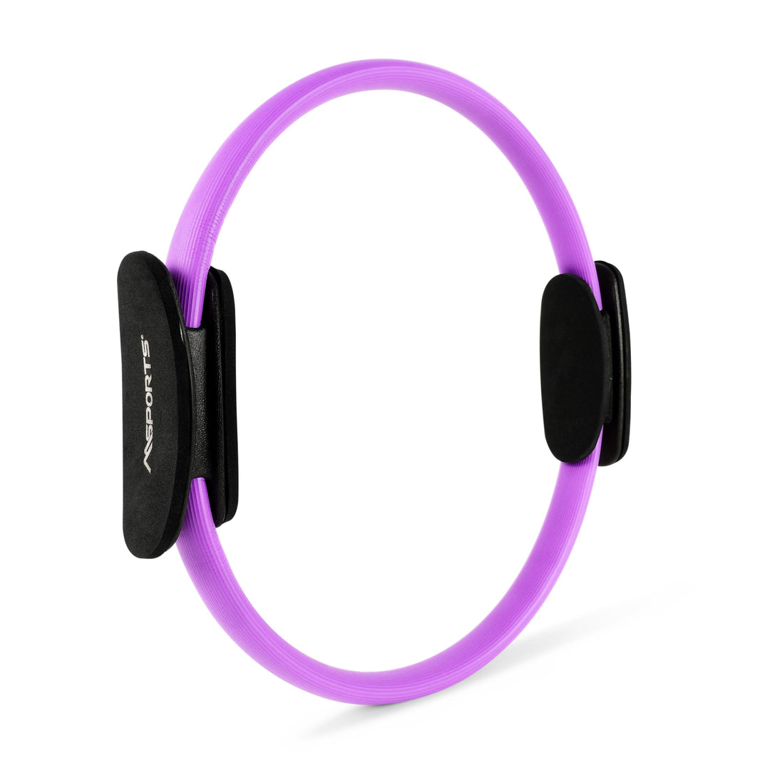 MSPORTS Pilates Ring Premium I Widerstandsring - Doppelgriff Pilates Yoga Ring 38 cm Übungskreis Vio