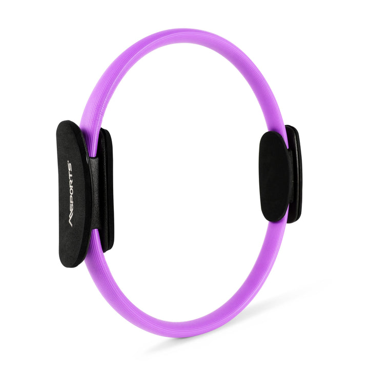 MSPORTS Pilates Ring Premium I Widerstandsring - Doppelgriff Pilates Yoga Ring 38 cm Übungskreis Vio