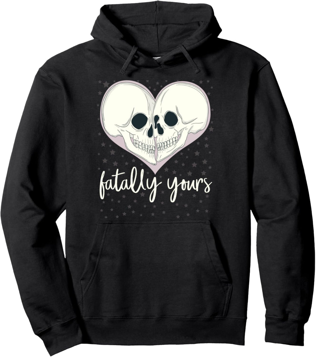 Fatally Yurs - Totenkopf Kunst - Till Death Do Us Teil Pullover Hoodie