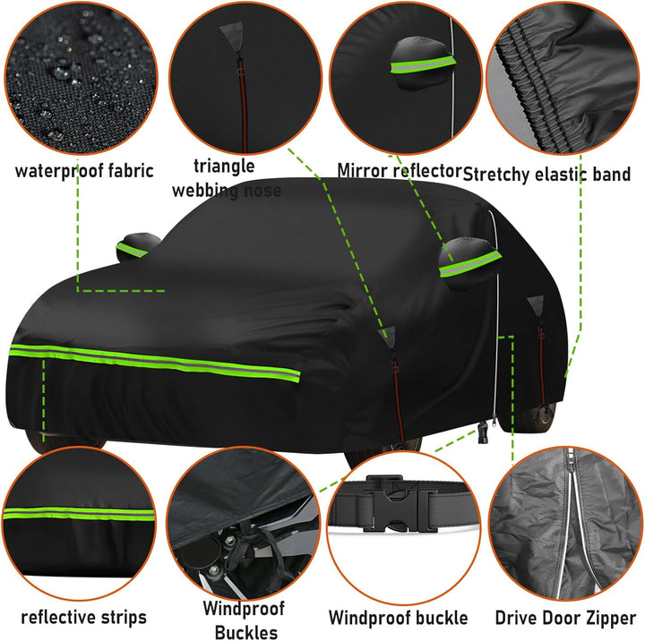wasserdichte Autoabdeckung für Mercedes Benz A-Klasse 2012-2017, 6 Schichten Outdoor Full Car Cover