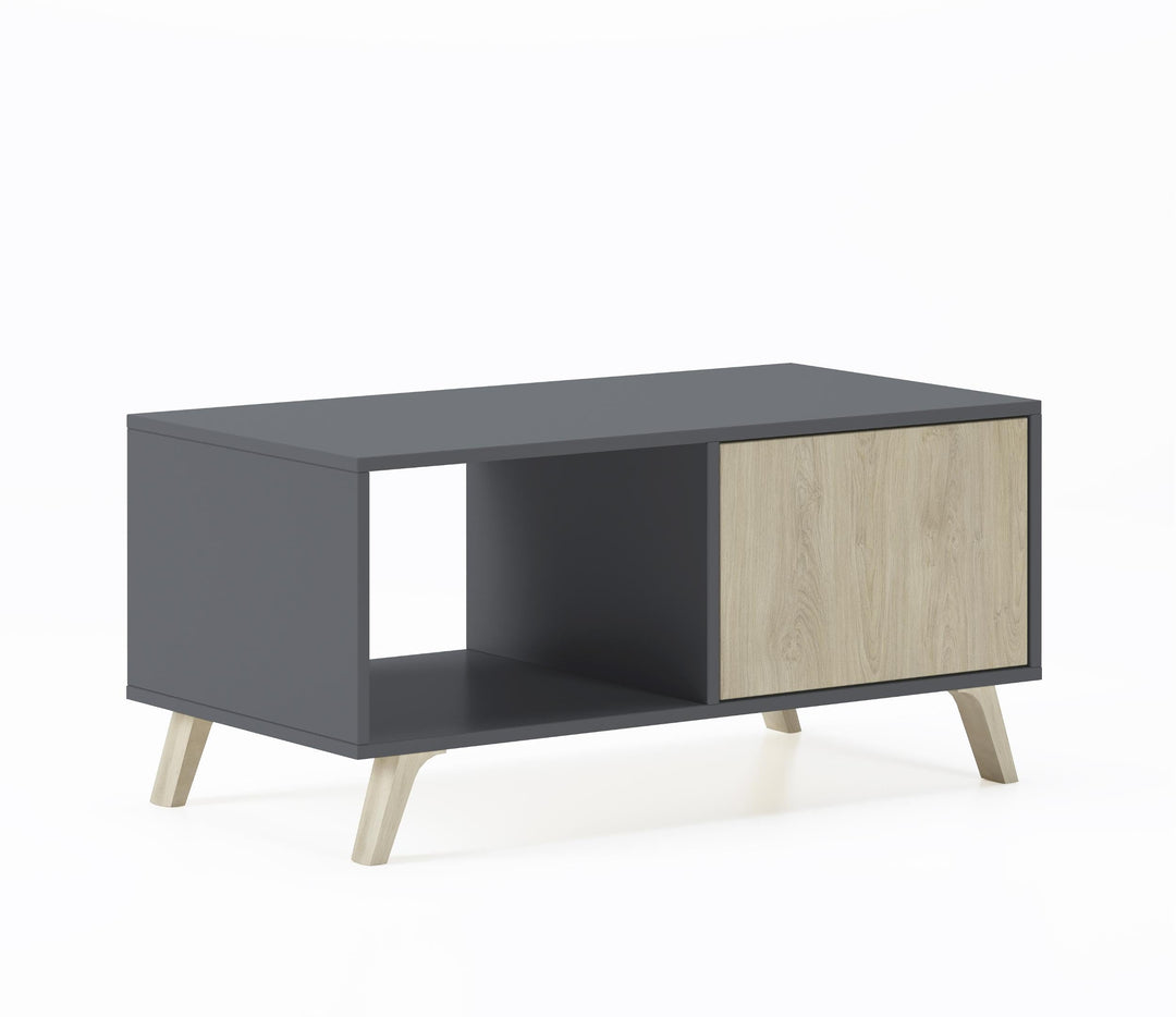 Skraut Home – Couchtisch – 45 x 92 x 50 cm – niedriger Tisch ideal für Wohn- oder Esszimmer – Windmo
