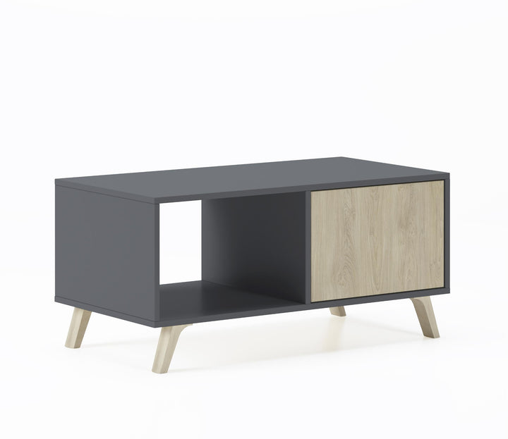 Skraut Home – Couchtisch – 45 x 92 x 50 cm – niedriger Tisch ideal für Wohn- oder Esszimmer – Windmo
