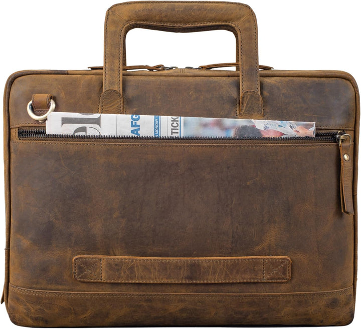 STILORD "Pierce Laptoptasche mit Griff Leder Aktentasche 15 Zoll Vintage Dokumententasche A4 Busines