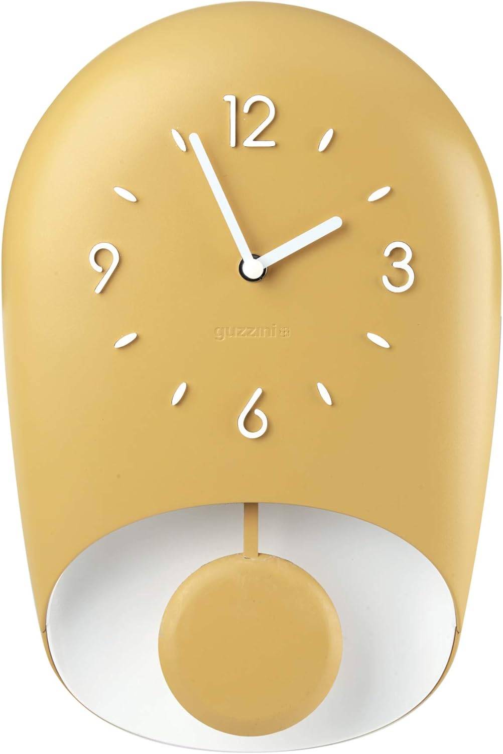Guzzini - Home, BELL Wanduhr mit Pendel, Pendeluhr - Senfgelb, 22x8xh 33 cm - 168604206 One Size Gel