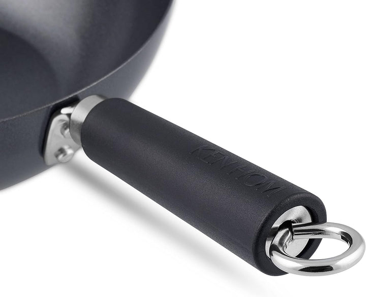 Ken Hom 20cm Carbonstahl Mini Wokpfanne Induktion mit Antihaftbeschichtung, Excellence, Hitzebeständ