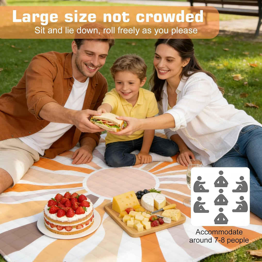 Picknickdecke, 200x200cm Faltbare Picnic Blanket, Waschbare Campingdecke, Leicht Zu Tragen Stranddec
