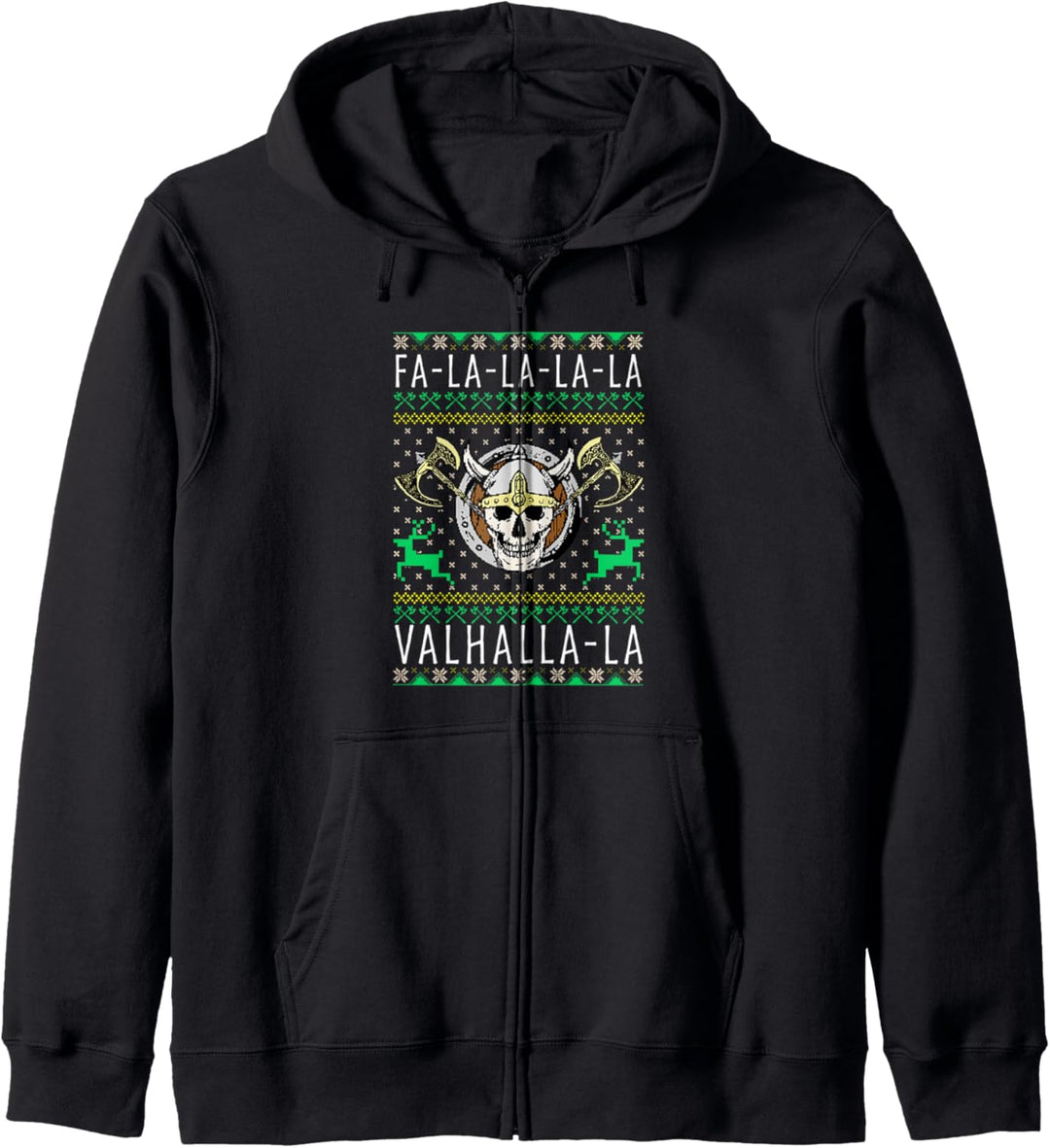 Fa-La-La-La Valhalla-La Viking God Ugly Christmas Kapuzenjacke