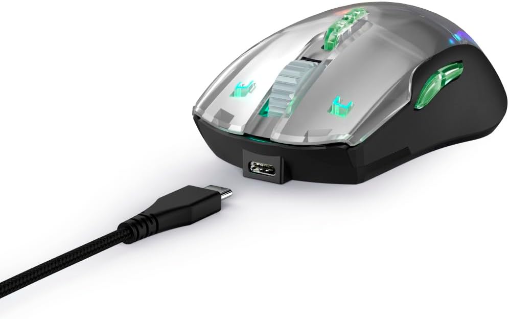 uRage Gaming-Maus Reaper 515 Illuminated, kabelgebundene Maus mit 9 programmierbaren Tasten, bis zu