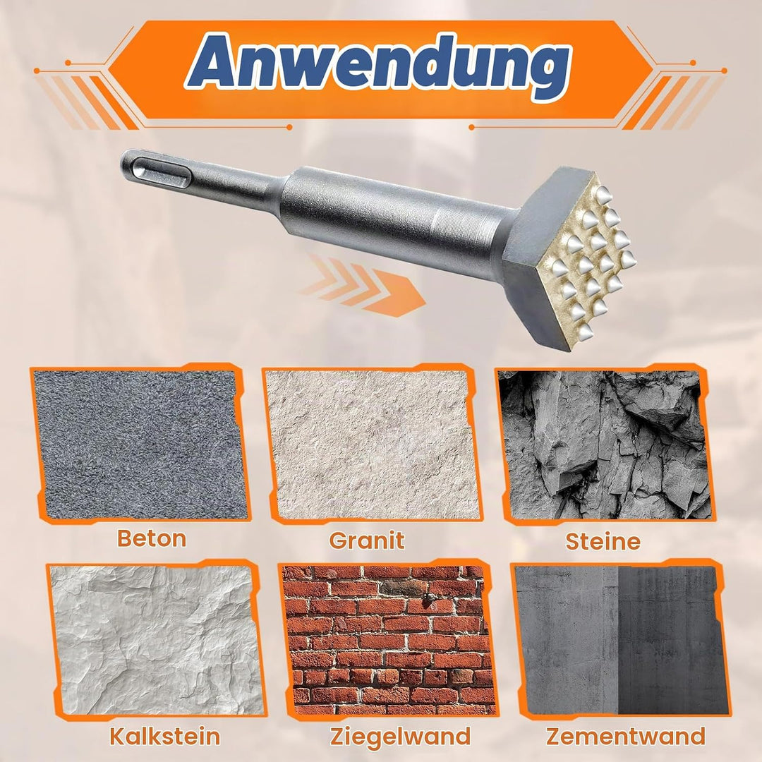 SDS Plus MeissEl, 40cr Elektrischer Blumen-Hammerbohrer StockmeissEl Mit Runder Griff 16 ZäHne Quadr