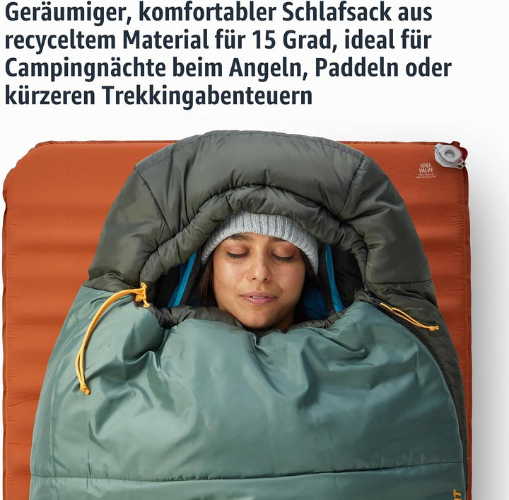 SEA TO SUMMIT - Boab Schlafsack aus Kunstfaser (–9 °C) - Rechteckig - Durchgehender Reissverschluss