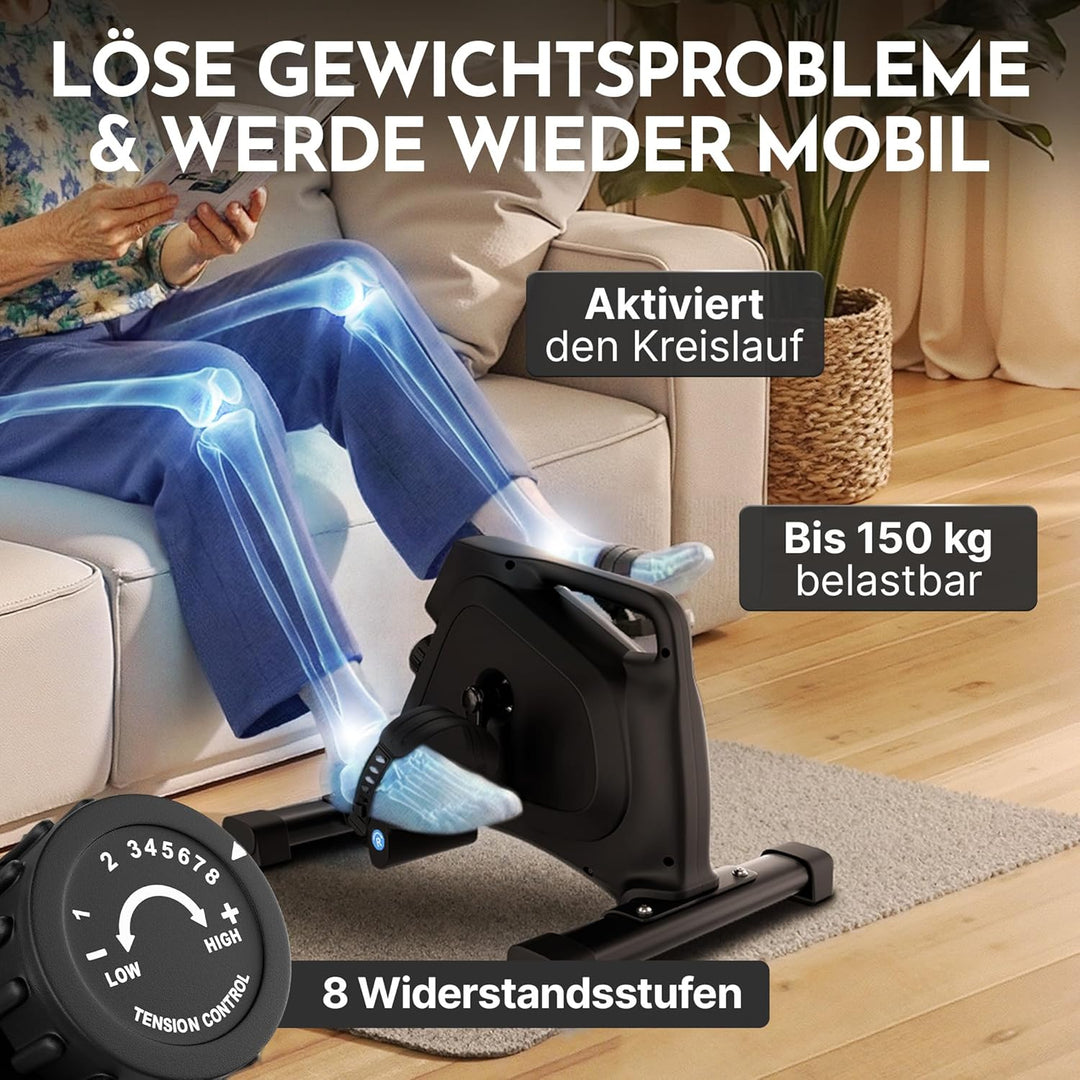 NEOLYMP Pedaltrainer für Zuhause TÜV geprüft – gelenkschonender Beintrainer im Sitzen für Senioren,
