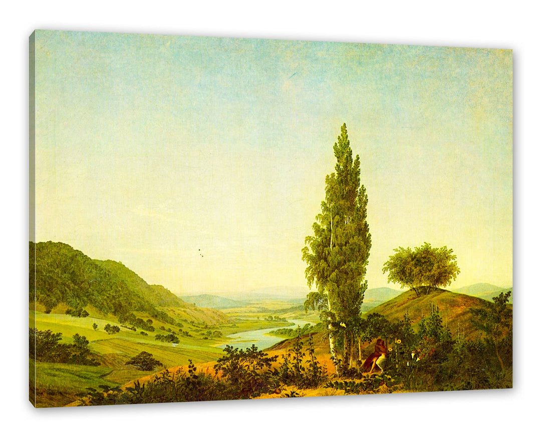 Generisch Caspar David Friedrich - Der Sommer Landschaft mit Lie als Leinwandbild / Grösse: 120x80 c