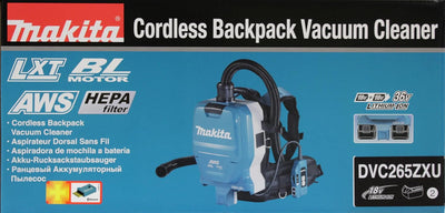 Makita DVC265ZXU, Rucksackstaubsauger 2x18V (ohne Akku ohne Ladegerät), Farbe, Size, único