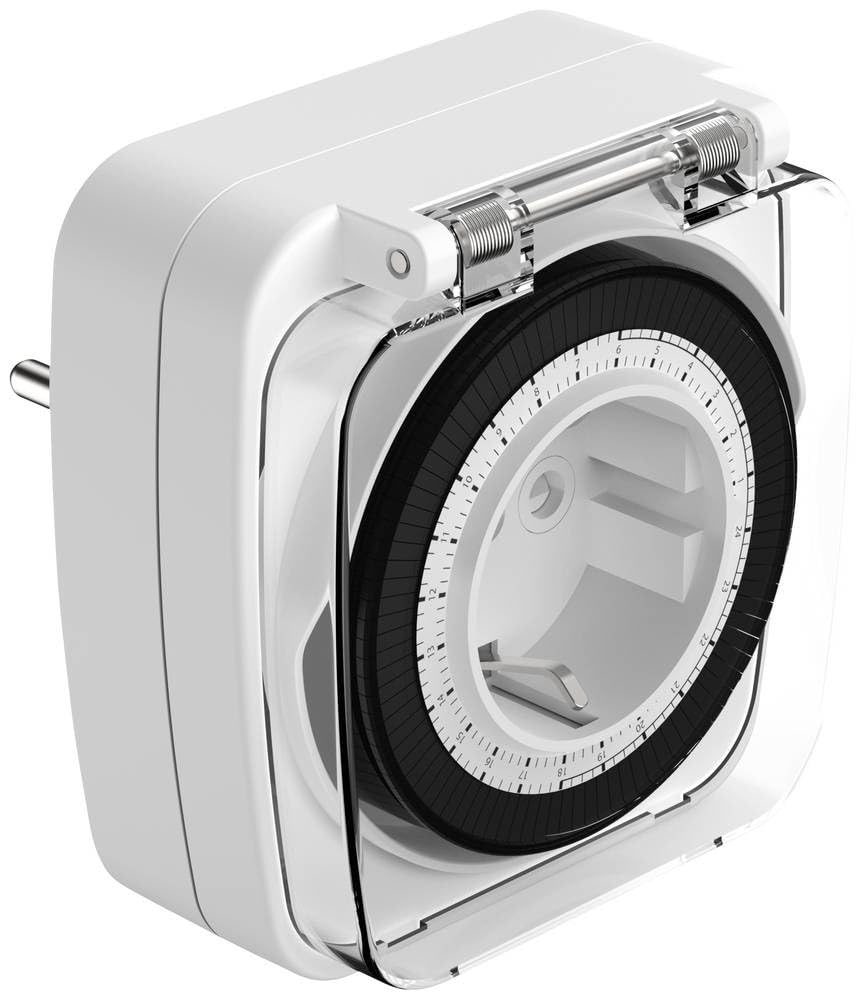 ANSMANN Outdoor Zeitschaltuhr AES7, mechanischer 24-Stunden-Timer wiederholt täglich die eingestellt