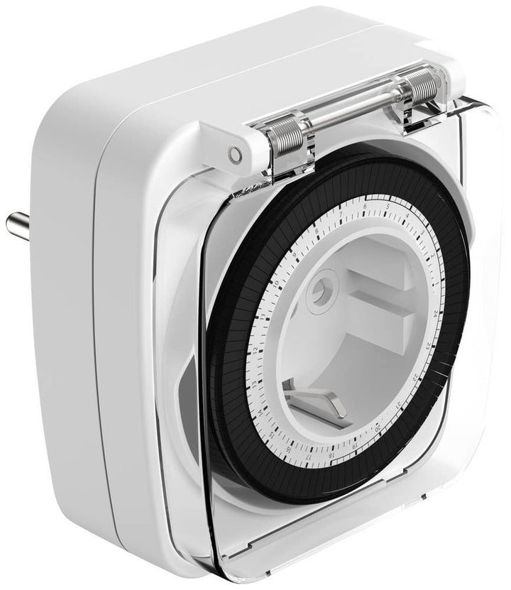 ANSMANN Outdoor Zeitschaltuhr AES7, mechanischer 24-Stunden-Timer wiederholt täglich die eingestellt