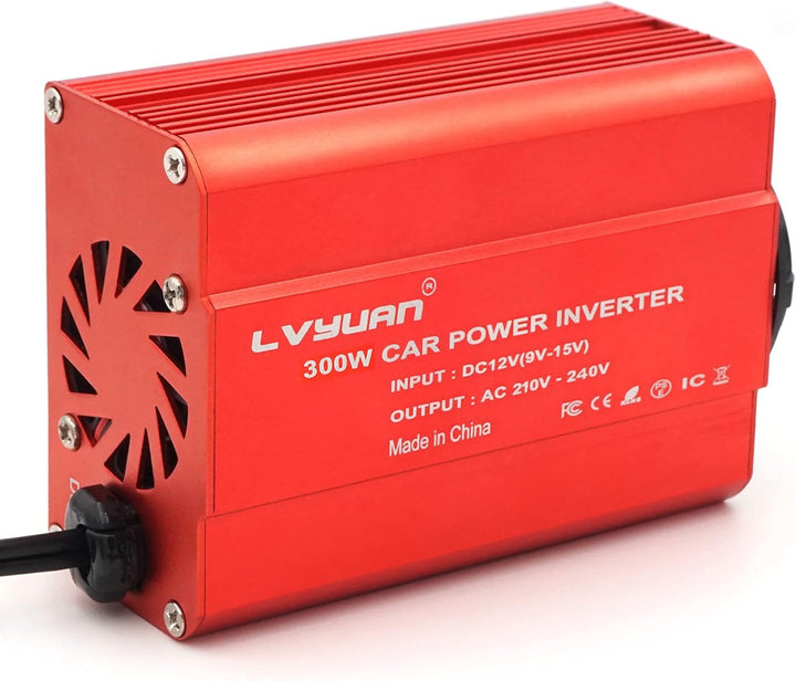 LVYUAN 300W Wechselrichter DC 12 V auf 230V AC Spannungswandler Auto Konverter mit Dual USB Ports &