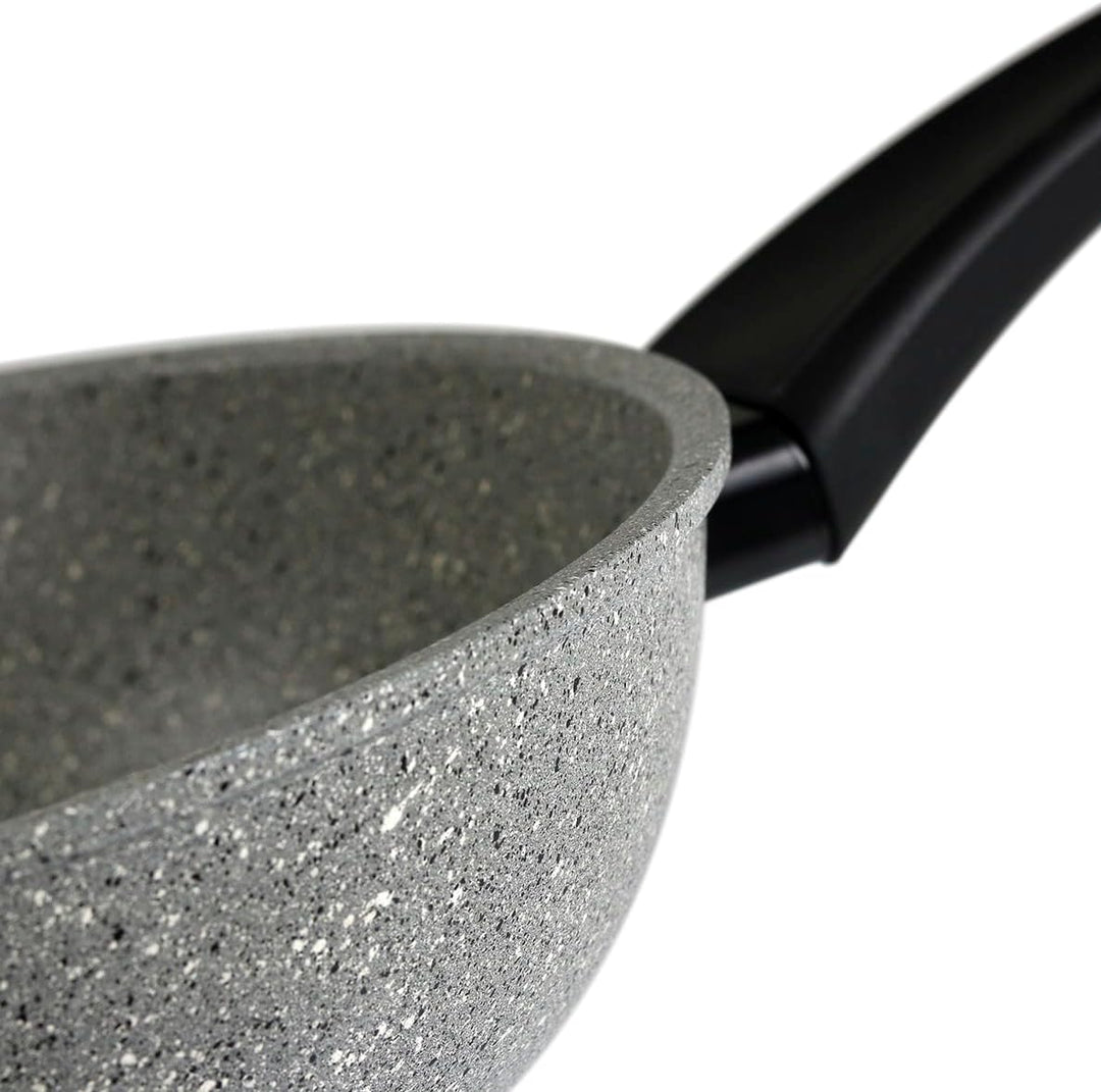 Flonal Dura Induction Wok, Gesund Kochen & Braten, Antihaft & Extrem Kratzfest, Für Induktion, Gas,