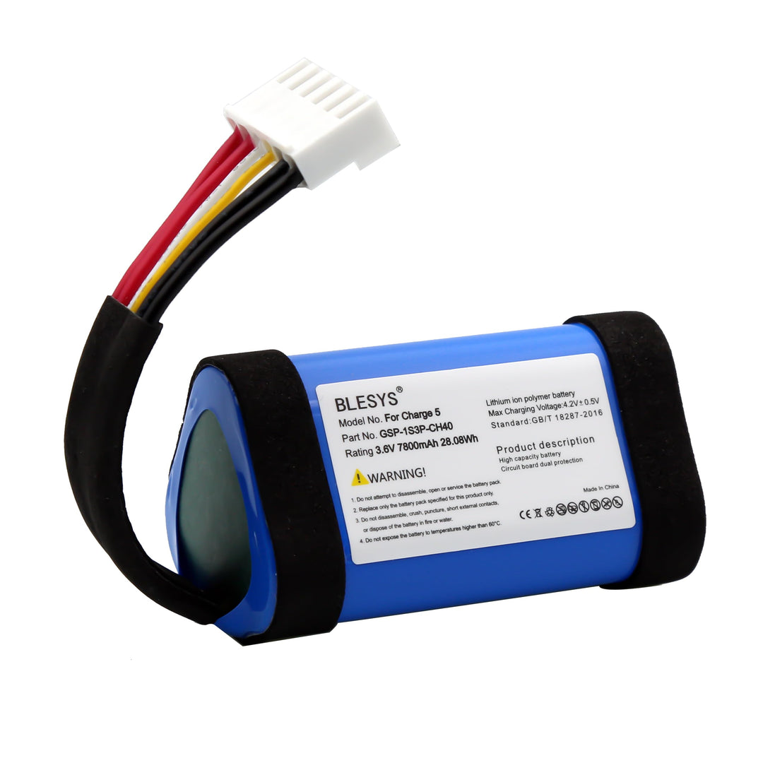 BLESYS Akku für JBL Charge 5, 3.6V 7500mAh Li-ion GSP-1S3P-CH40, GSP-1S3P-CH4A Akku für JBL Charge 5