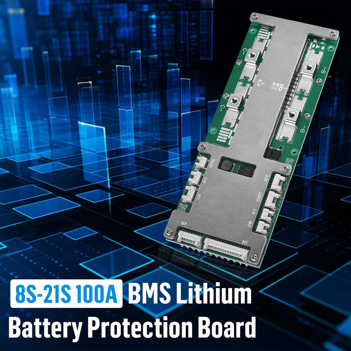 Smart BMS 8S-21S 100A mit Bluetooth, Ausgewogener Schutz und CAN 485 Kommunikationsschutzplatine, Ba