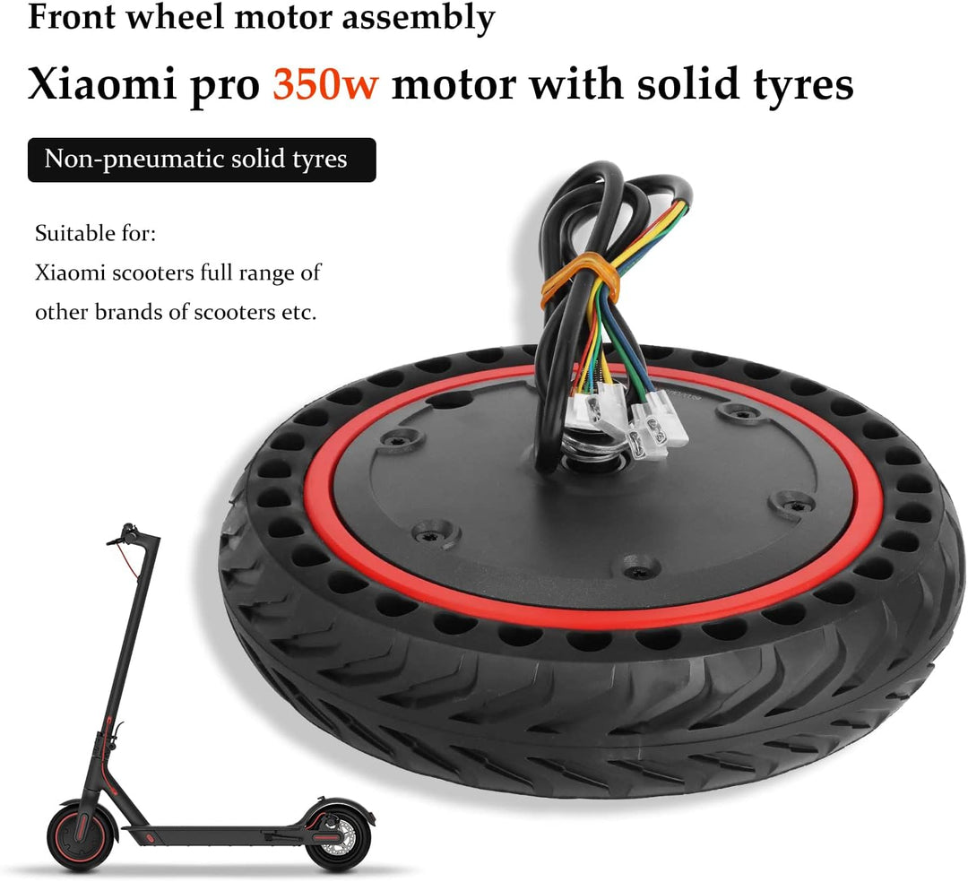Yungeln Scooter Motor mit Vollgummireifen 36V 350W Motor kompatibel für Xiaomi 1S M365 Pro, Pro 2 El